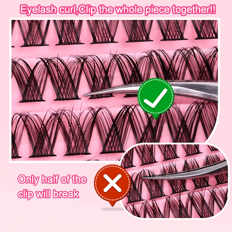 40d 0.07d Curl 9-18mix Diy Eye Lash Extensions Supplies Custom Logo Volume Soft Natural Cluster Eye Lash Extensions Kit