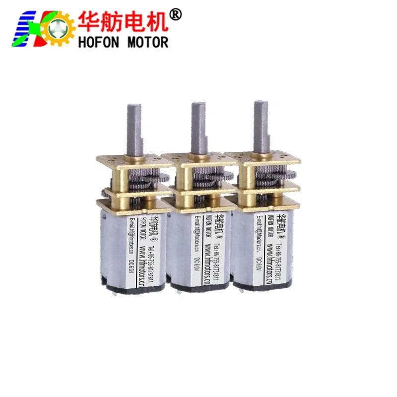 Hofon hot sale 12mm N20 5V 12v mini small permanent magnet dc electric brush servo reductor dc 12 volt gear motor with gearbox