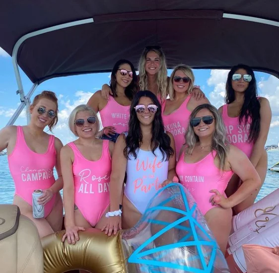 RTS Sexy Bridal Girls Swimsuit One Piece Swimsuits Bride Wedding Party