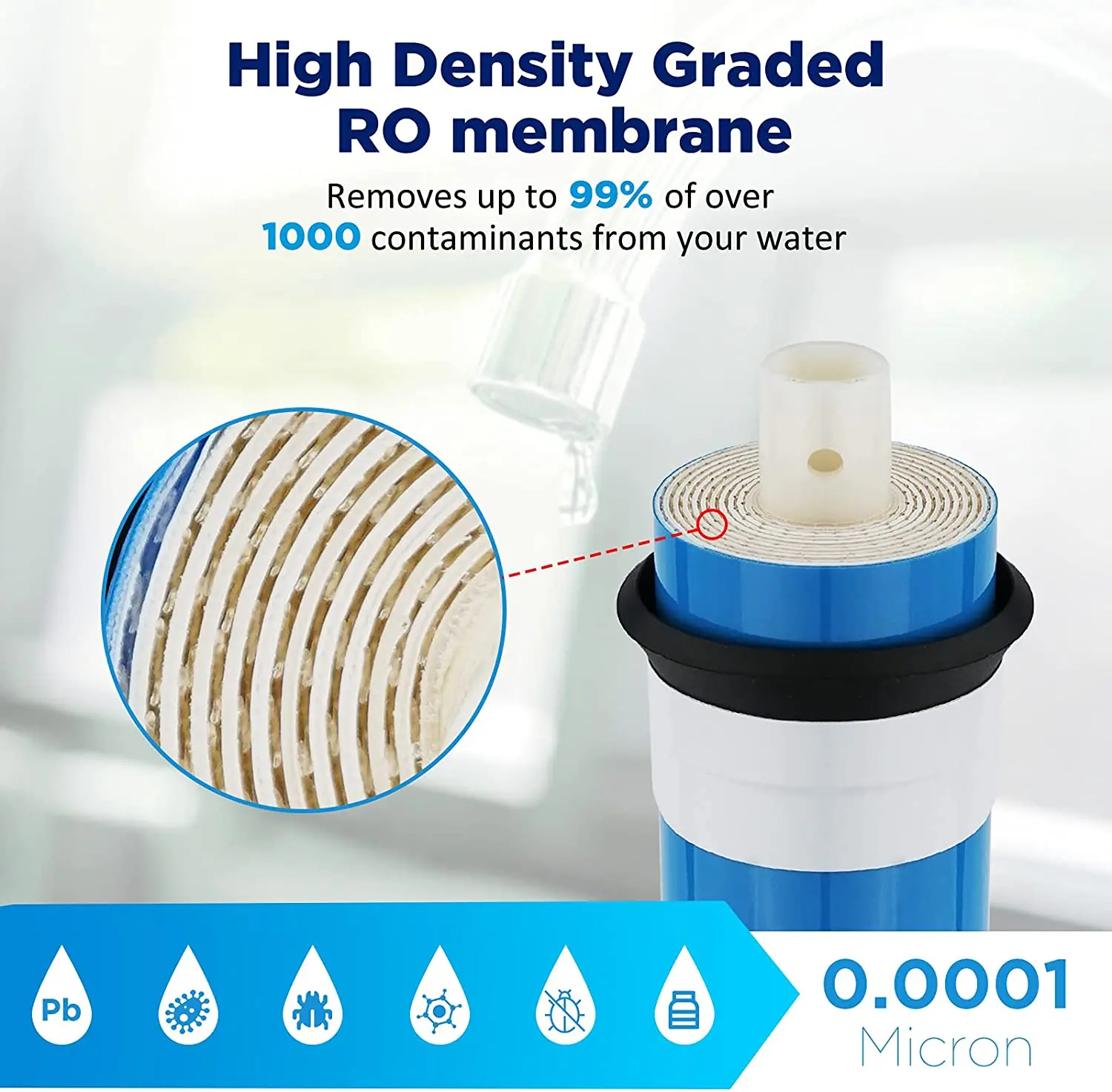 3013 300 GPD Korea CSM Water Filter High TDS Household Home Filmtec 3013-300 Ro Reverse Osmosis Membrane