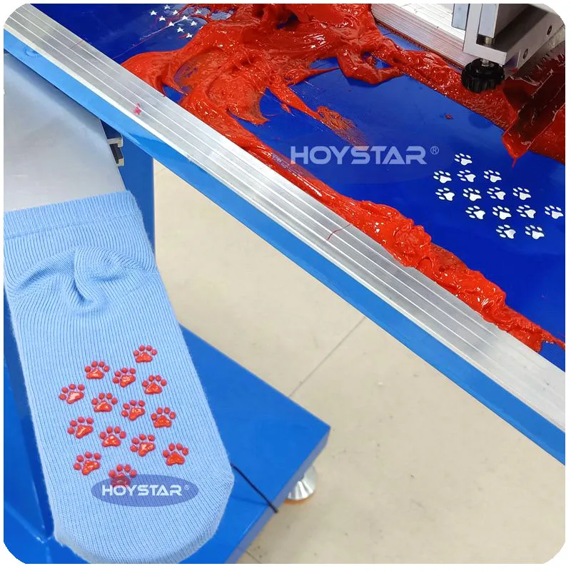 
yoga sock and invisible sock non slip silicone printing machine 