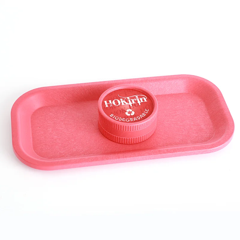 wholesale rolling tray and tobacco grinding complete plant fiber degradable herb grinding machine