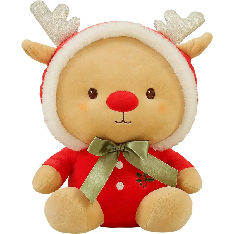 New Design Christmas Snowman Reindeer Stuffed Animals Plush Toys Merry Christmas Gift For Kids