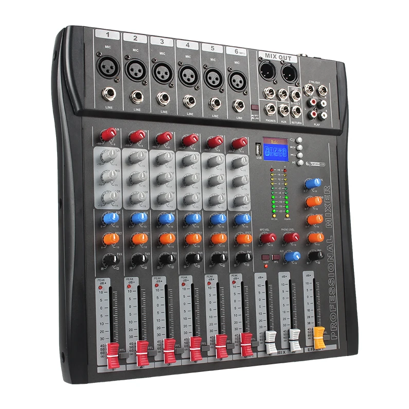 Юго-Восточная Азия Лидер продаж и оптовая продажа 6-канальный церковный USD аудио микшер ПК