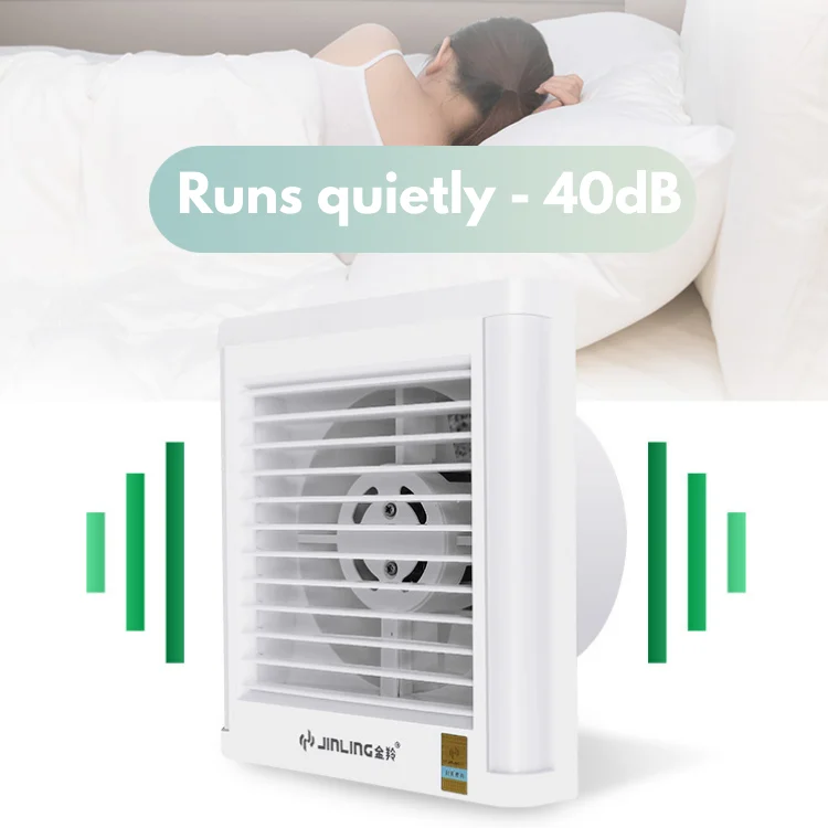 Plastic 4 6 inch Wall Window Glass Mounted Ventilation fan bath room Extractor Fan Exhaust fan