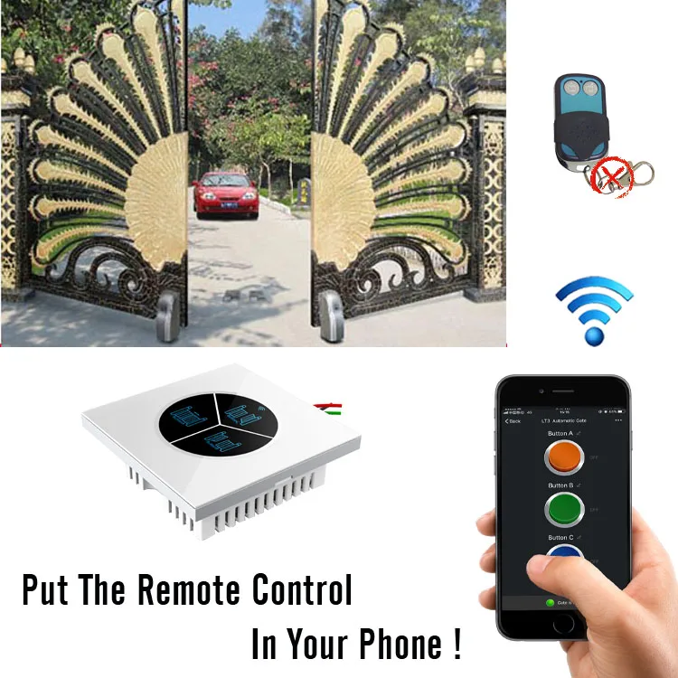  Прямая продажа с завода низкая цена голосовое управление Alexa 86 мм wi-fi переключатель для автоматического Оператора Распашных