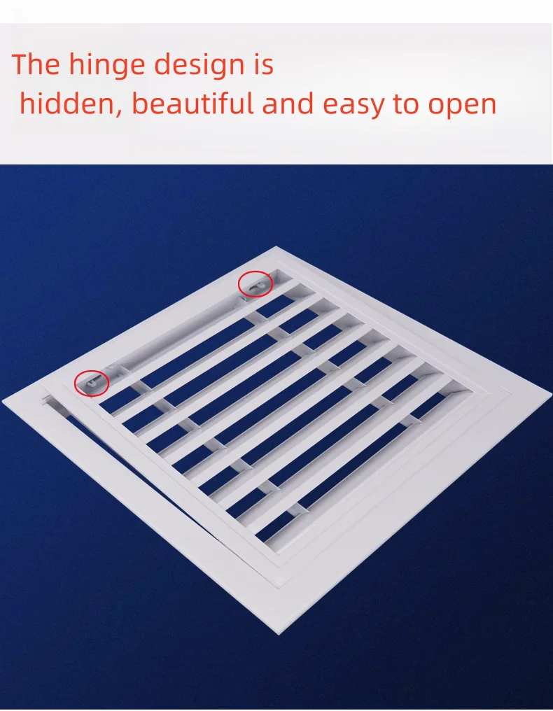 Aluminum Return Air Grille With Metal Screen Air Filter Floor Register Vent