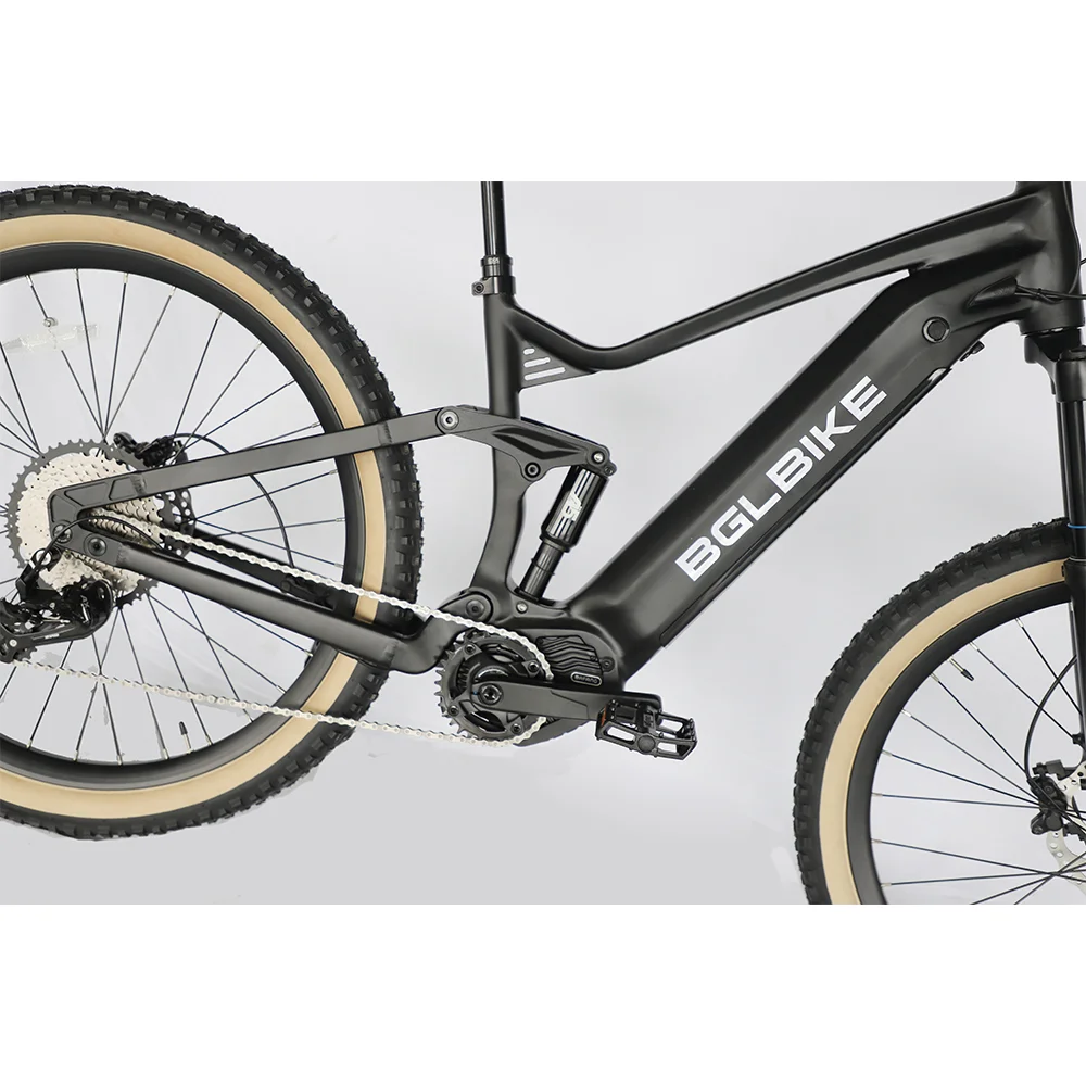Mid-mounted High Quality 1000w Emtb 27.5 Inch Fat Bicycle Full Suspension Electric Dirt Bike 48v 12 Speed  Bike
