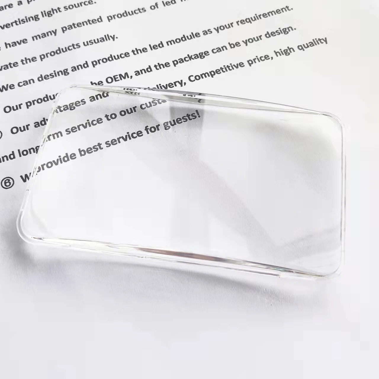 High Quality Optical Acrylic  Square Led Optical Lens Flashlight Flat Convex Lens Optical Lenses Aspherical Lens Suppliers