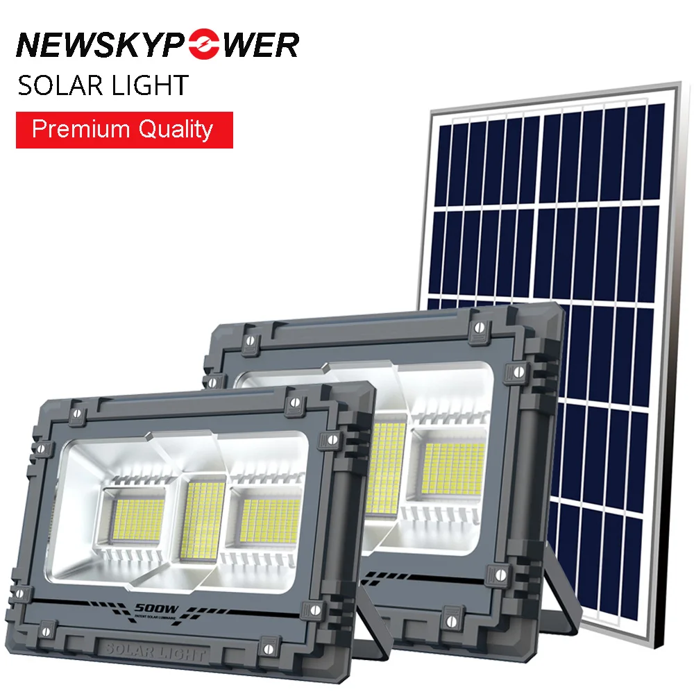 Aluminum High lumens outdoor security waterproof IP65 Auto work solar flood lights with CE 30W 40W 80W 60W 100W 200W 300W 500W