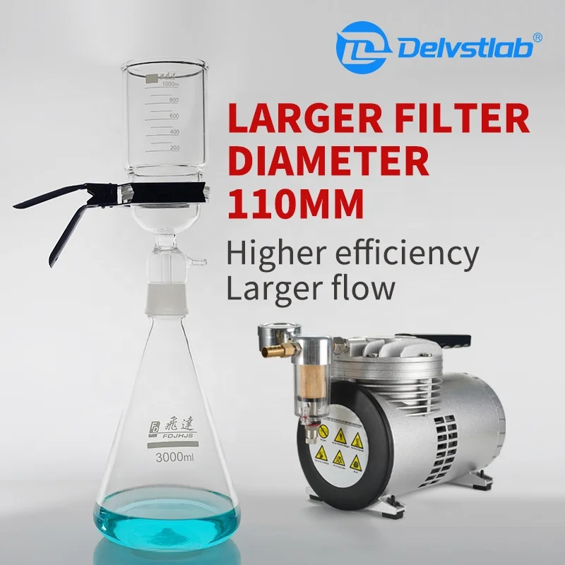 3000ml Vacuum Suction Filter Device filtering equipment for lab Solvent Filter Filtration Device High Borosilicate Glass 3000ml