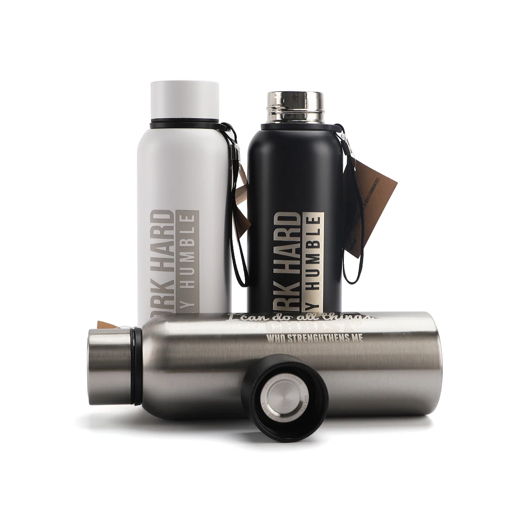 Okadi Custom Logo Eco-friendly Stainless Steel Vacuum Flask Double Wall Insulated Sports Thermos