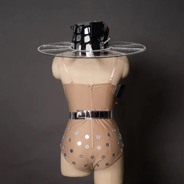 LED Costume Cosplay Futuristic Light Up Clothing Women Luminous Show Party Dance Rave Outfit Robot Gogo Dancer Fancy Wear