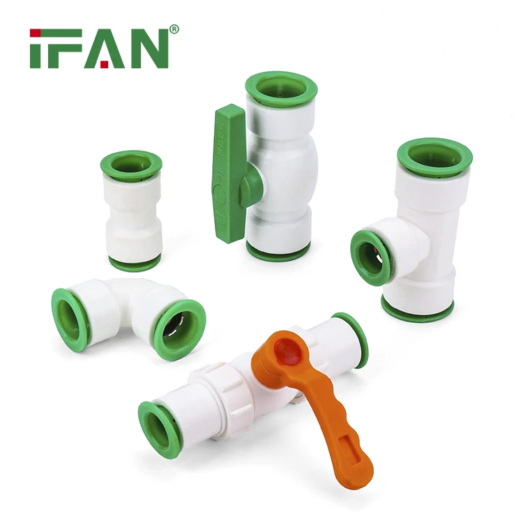 IFAN PPR Quick Fitting Non-Hot Melt Removable Quick Connector Elbow Valve Socket Tee Plastic PPR Pipe Fitting