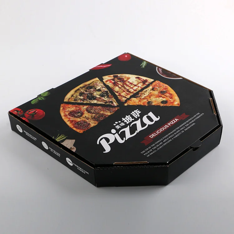 2024 NEW Custom pizza box reusable 33 35 CM 7/9/12 Inch corrugated paper pizza packing Delivery box With Your Own Logo