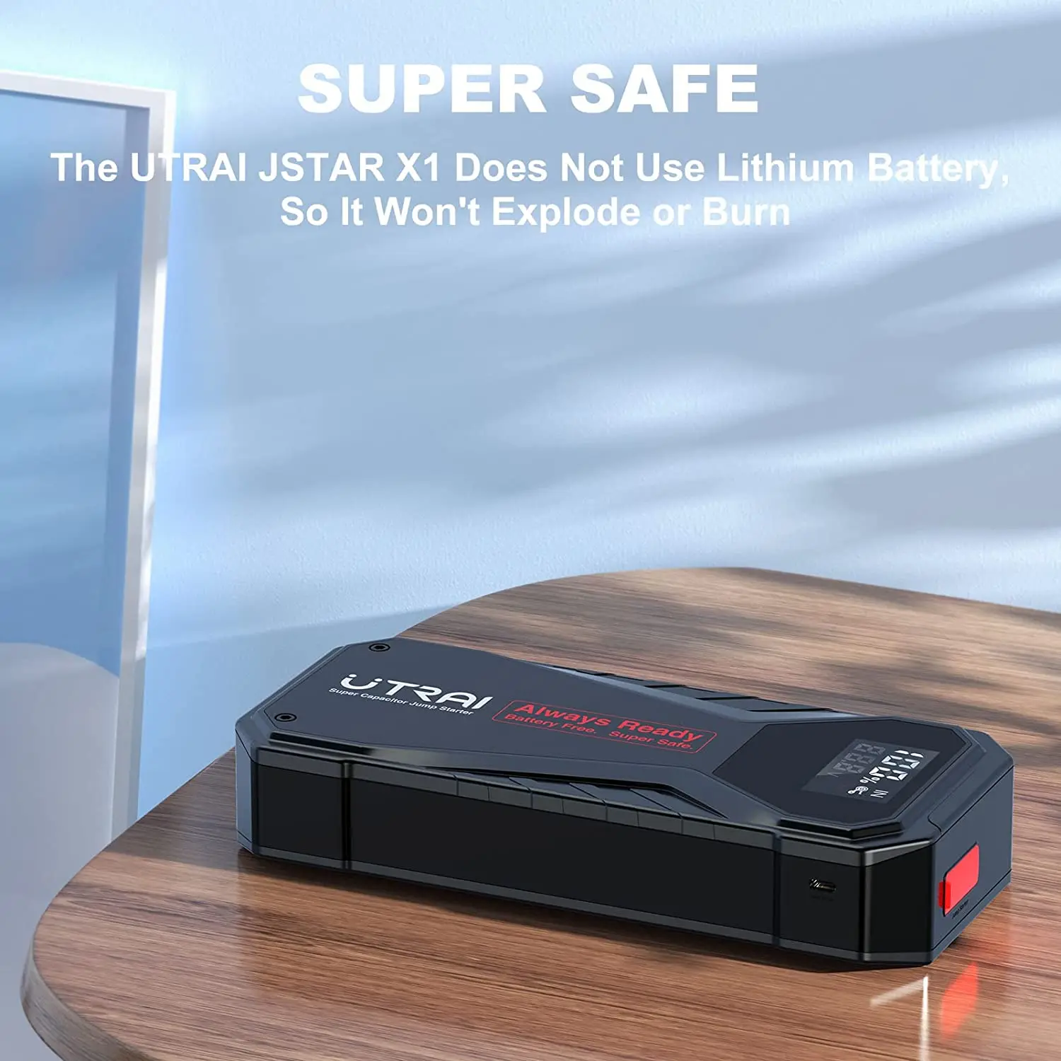 Utrai Super Capacitor Car Jump Starter Working Under -40 Degrees Auto Battery Booster with 1000A Peak Current Utrai Brand