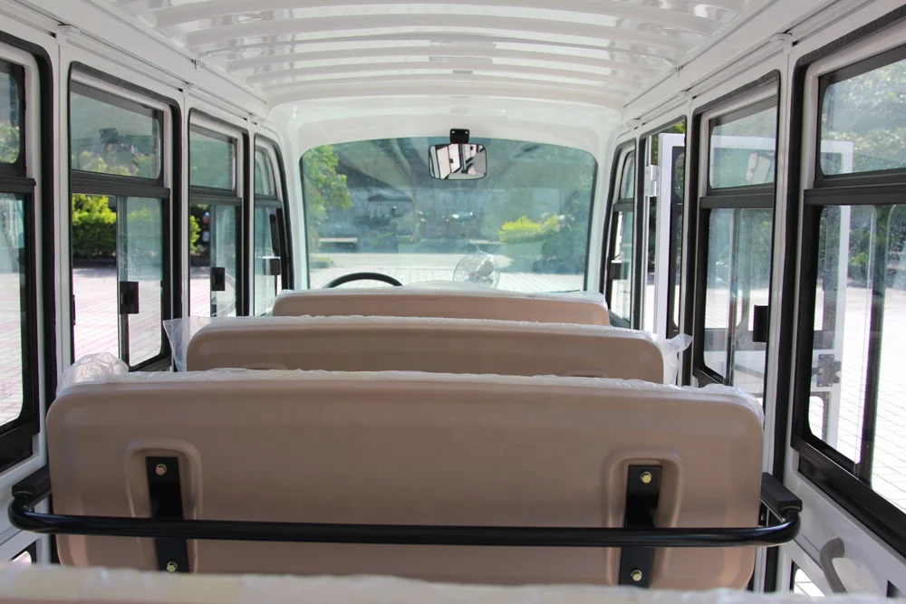 Good Selling 14 Seaters Electric Passenger Vehicles Shuttle Bus With Heater And Air Conditioning