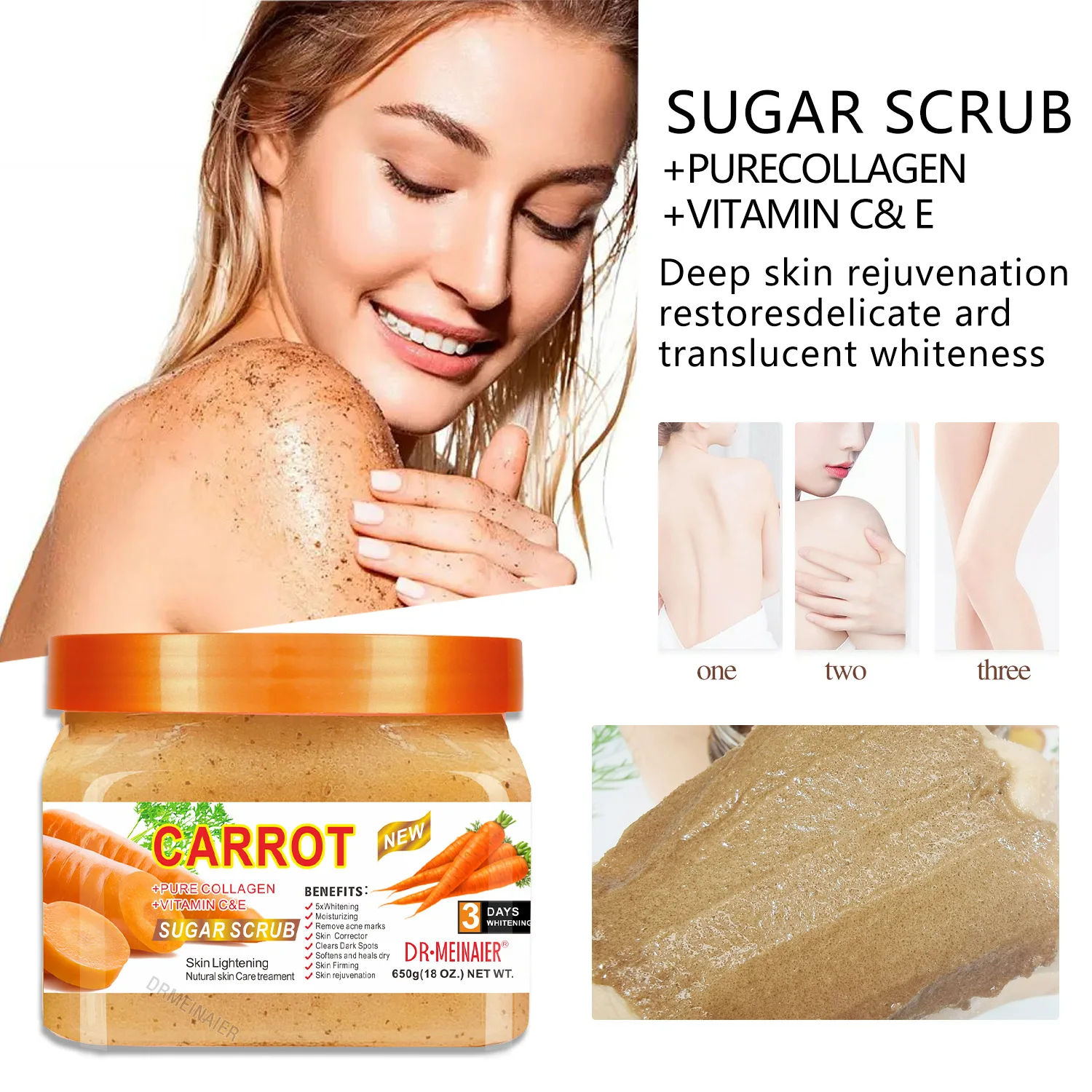 Hot Sale Natural Ice Cream Bath Scrub Hydrating Exfoliating Bath Face Body Whitening Scrub