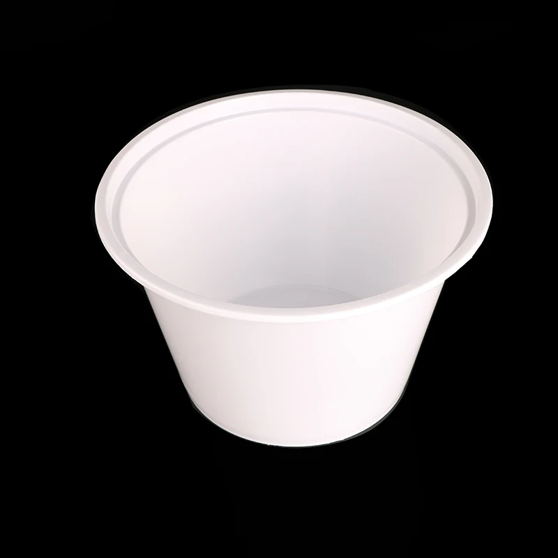 1750ml 62oz Milky White Round PP Plastic Popcorn Buckets with Lid 200pcs each carton