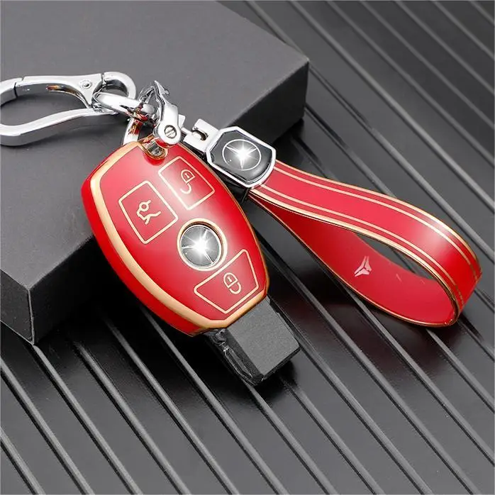 TPU Car Remote Key Cover Case Fob For Mercedes Benz 2017 E Class W213 E200 E260 E300 E320 2018 S class GLS GLA Accessories