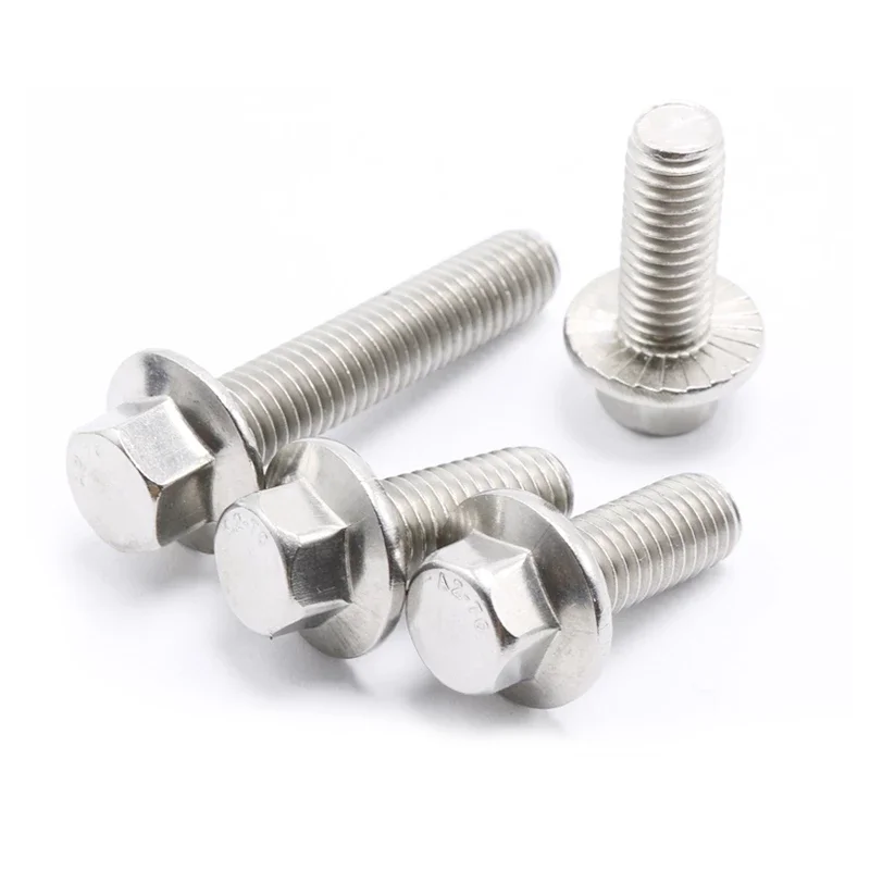 Factory Manufacture Hardware DIN6921Hexagon Flange Bolt Stainless Steel 314 3172 825 Serrated Hexagon Head Flange Bolt