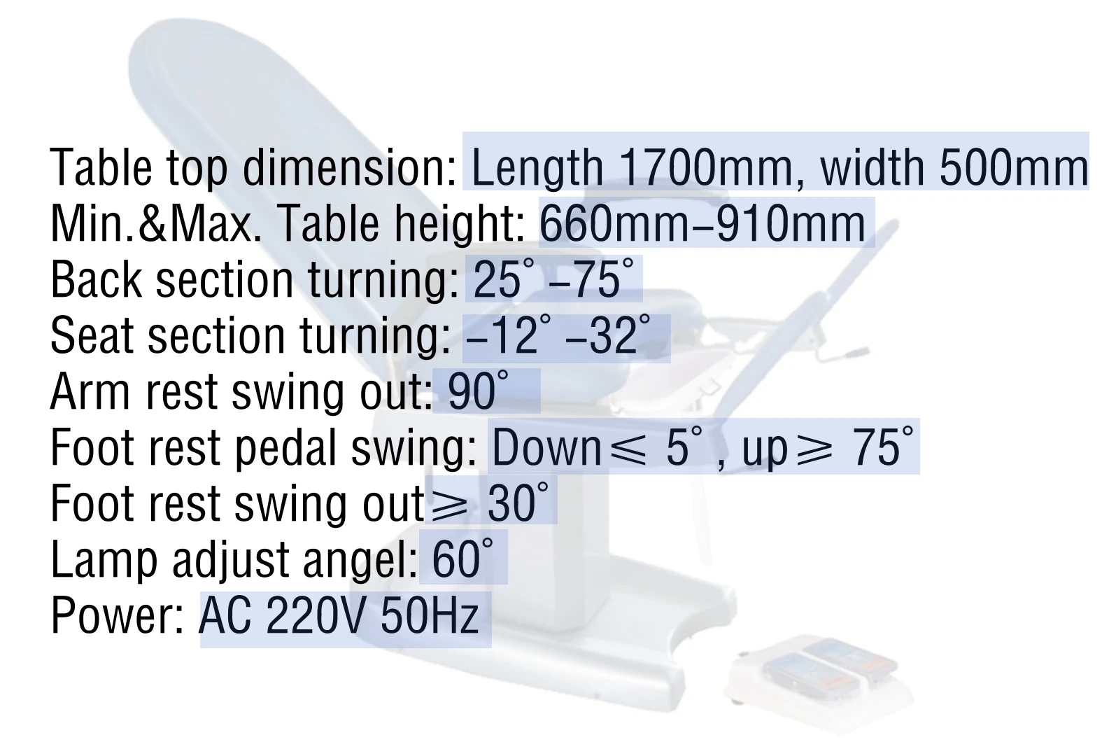 Medical obstetric chair delivery bed portable gynecological examination chair