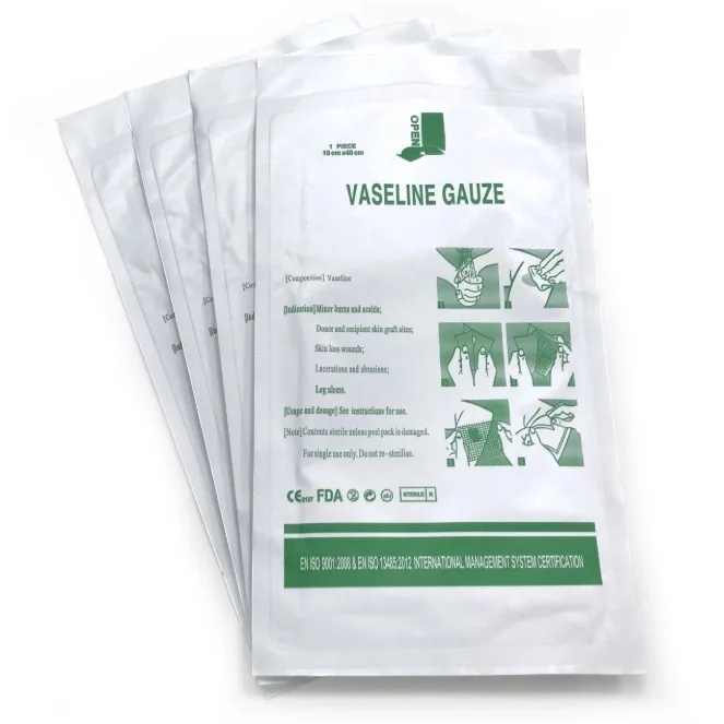 Вазелиновая Стерильная Медицинская парафиновая марлевая повязка 10*10 см