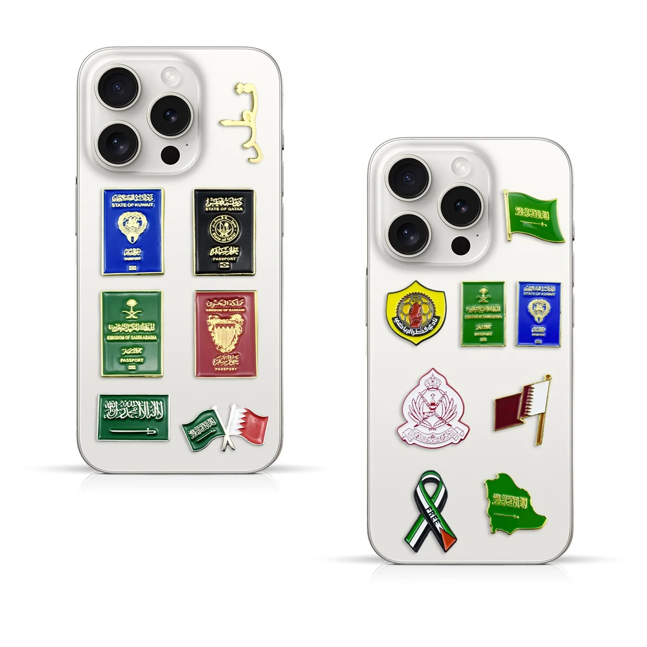 Бесплатная форма Kuwait Oman Qatar Saudi Arab флаги паспорт Gazelle значок с 3 М наклейка