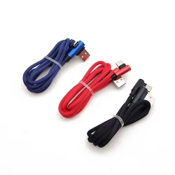 Hot sale fast charging 90 degree Cotton braided USB cable for iPhone/ Type C
