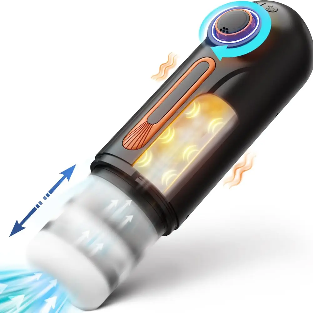 3D Realistic Textured Sexy Voice Men Electric Penis Stroker Vibrating Heating Thrusting Sucking Automatic Male Masturbator Cup