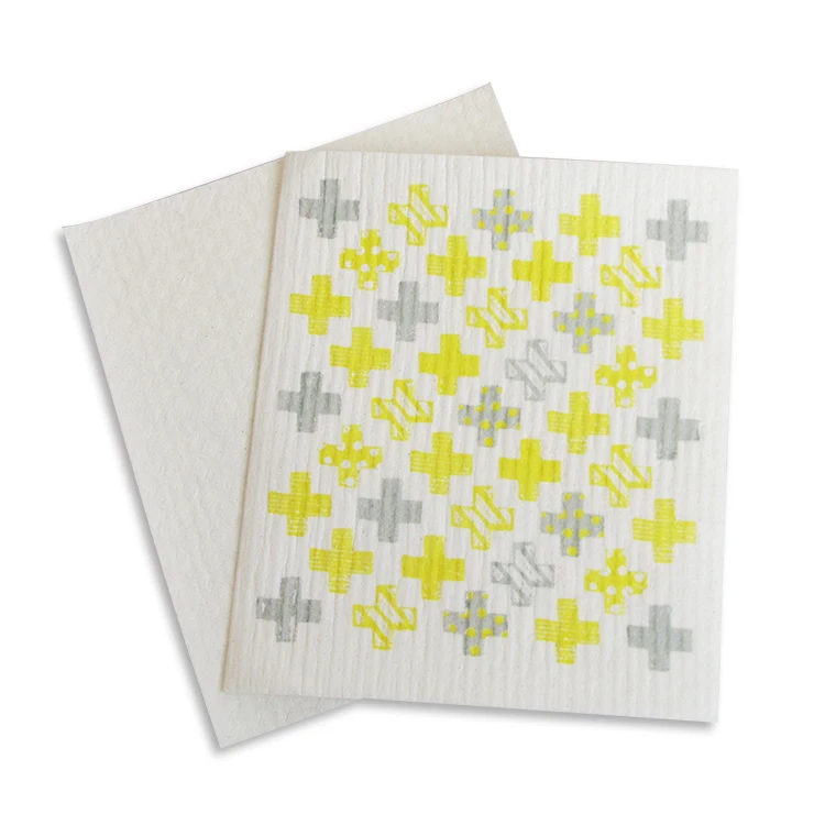 Печатная биоразлагаемая ткань для мытья, шведская ткань для мытья посуды