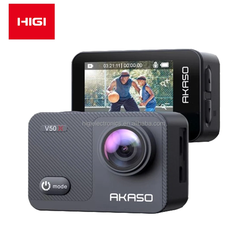 Current Stock Akaso V50X Sport Camera 4K Action Camera Waterproof Large Battery Video Camera Anti-Shake Wide-Angle WIFI Lens