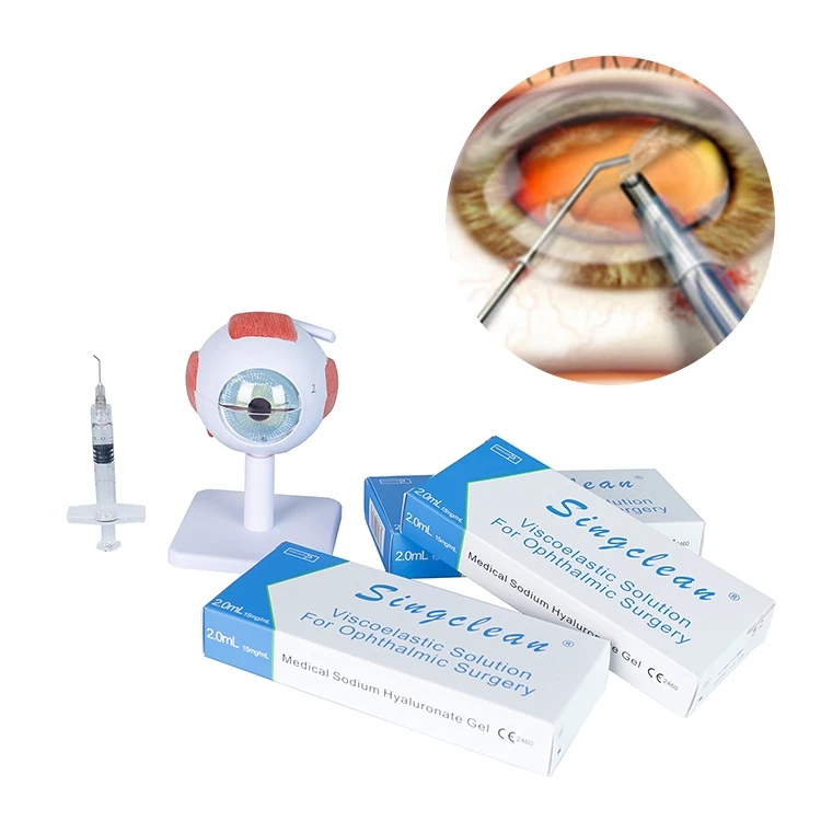 CE HA viscoelastic solution for ophthalmic surgery contact lens