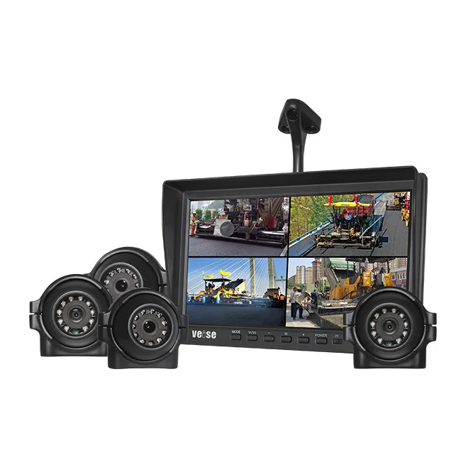 1080P Wired Backup Camera System Kit,HD DVR Monitor with IP69 Waterproof Reverse/Side View Camera for RV Truck/Semi Box Truck