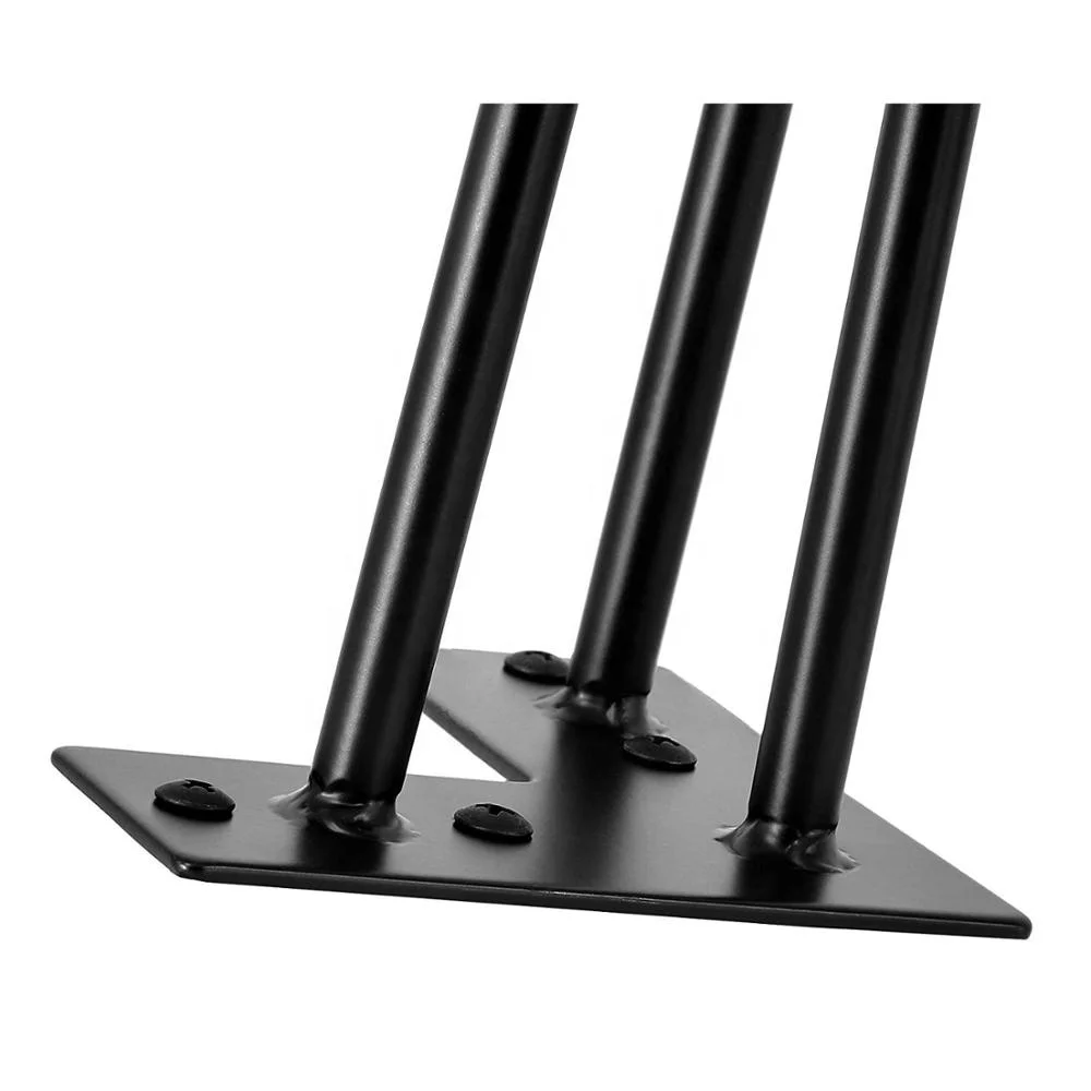 Hairpin Leg 28' Inch Wholesale Cheap Black U V Shaped Iron Steel Restaurant Desk Feet Metal Furniture Dining Hairpin Table Legs