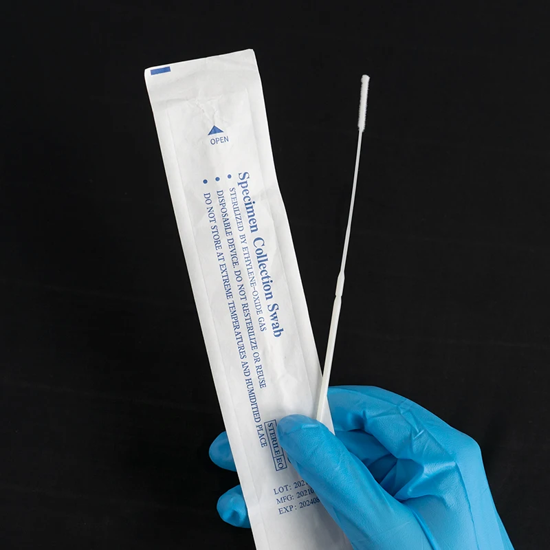 Wholesale Price Disposable Antigen test kit Nasal Sampling Nylon Swab Flocked Stick Nasal Swab