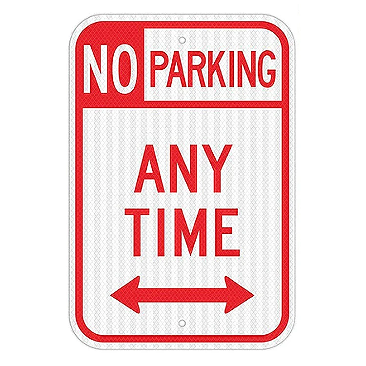 2021Quality Cheap Customized reflective No Parking aluminum Street Sign Plastic PVC Warning sign