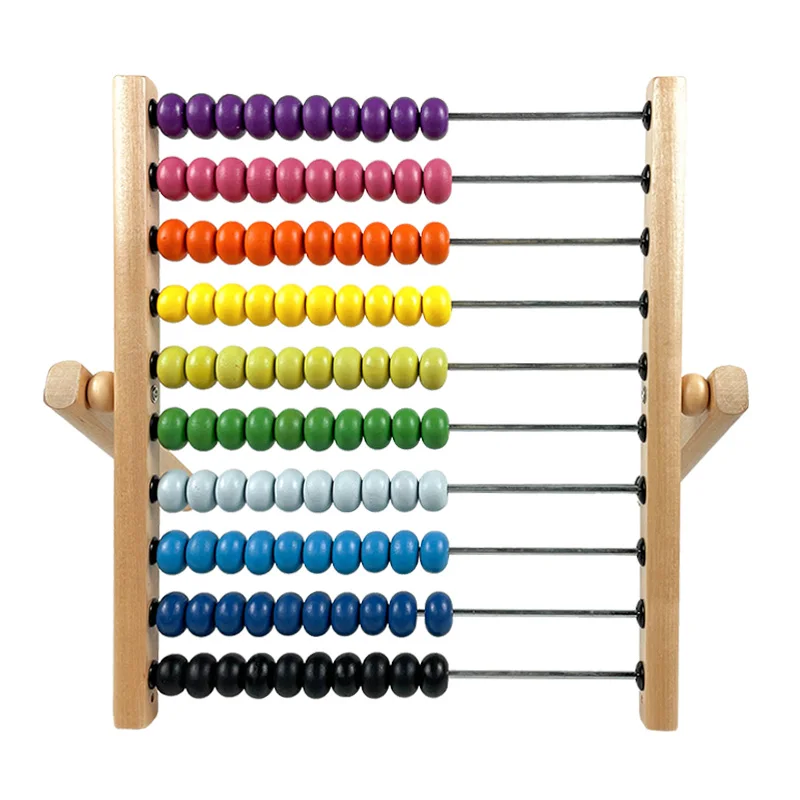 Factory Price Wood toys math Abacus Counting Bead Calculation Frame Wooden Toys for Kids