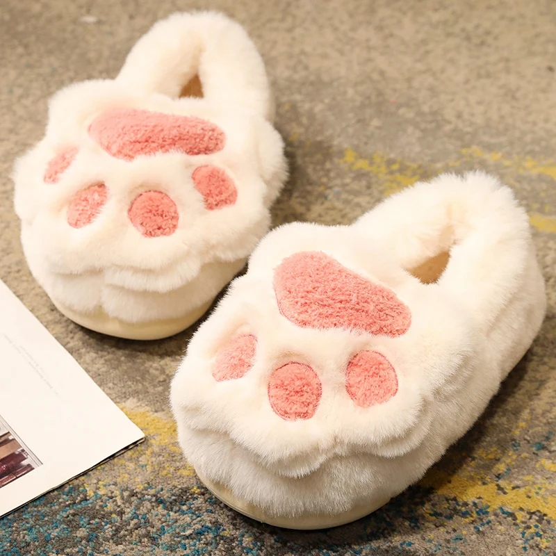 Custom Women Cute Fuzzy Claw Monster Slippers Shoes Animal Claw Paw Slippers Stuffed Funny Bear Paw Slippers