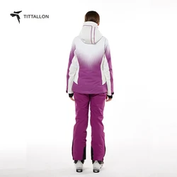 OEM ODM waterproof Anti-UV Tetrahedral fabric women  ski suits
