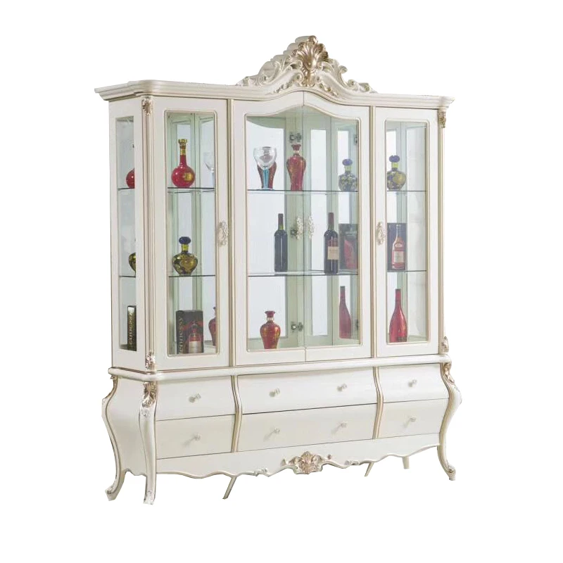 Hot selling Modern Design Wall Wood Wine Cabinet with Glass Rack