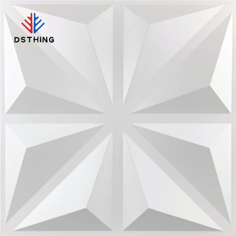 DSTHING D056 Extremely Outstanding Quality Green Material Decorative 3d Pvc Wall Panel For Household