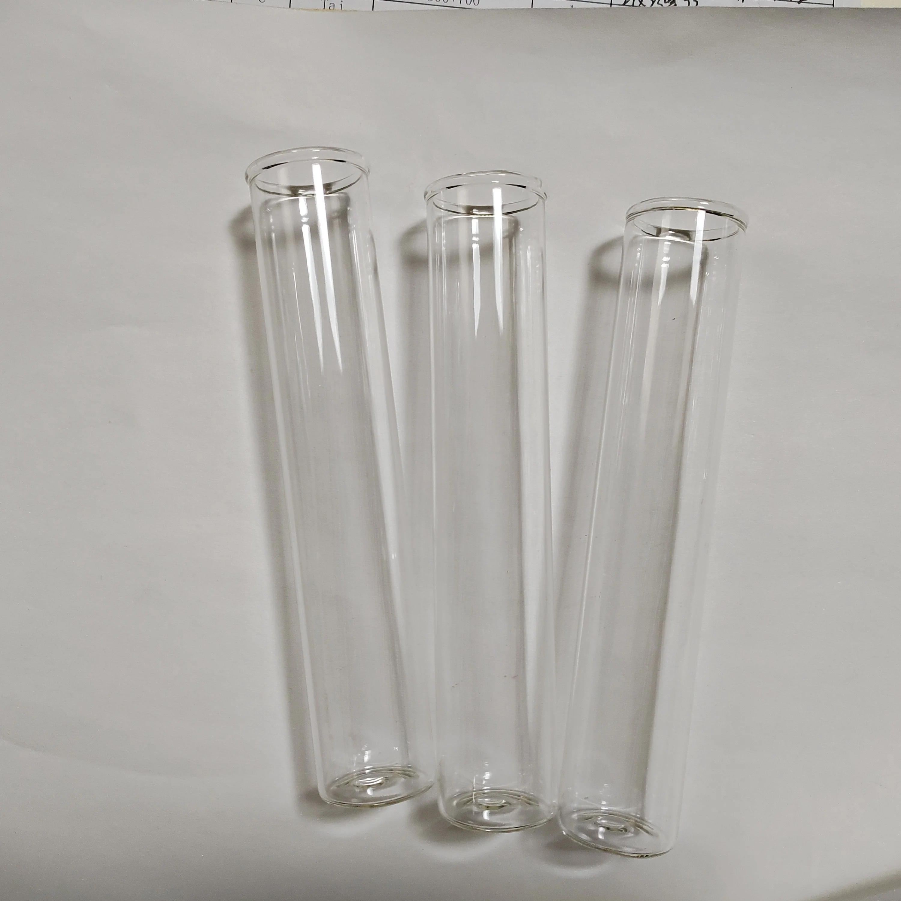 Factory Supply Big Decoration Glass Tube Glass Jar Cylinder Glass Bottle With Cork