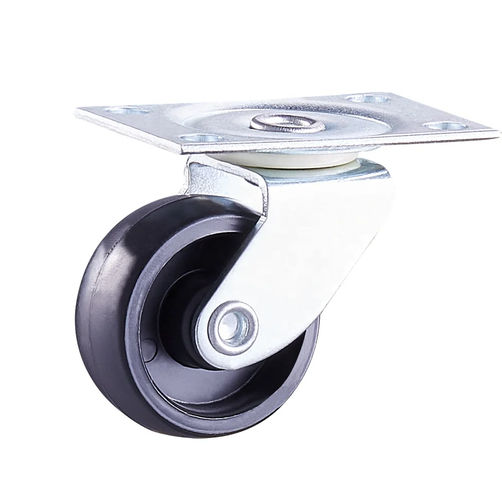 Factory 2 Inch 50mm Fat heavy duty Universal Furniture Nylon PP Caster Wheel with Plug Castor Wheels Swivel Without Brake