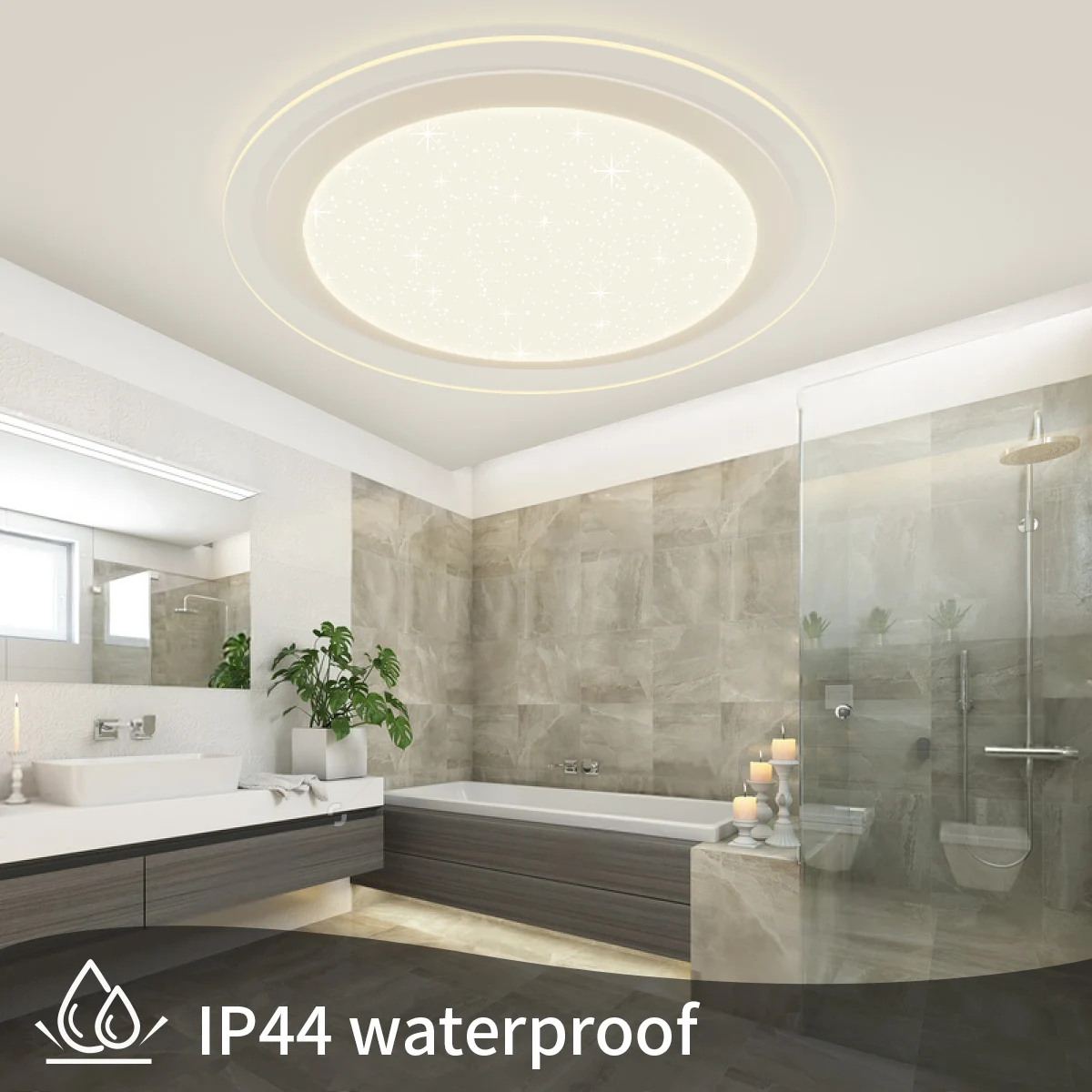 New design waterproof IP54 LED ceiling light 24W 36W exposed bathroom balcony ceiling light