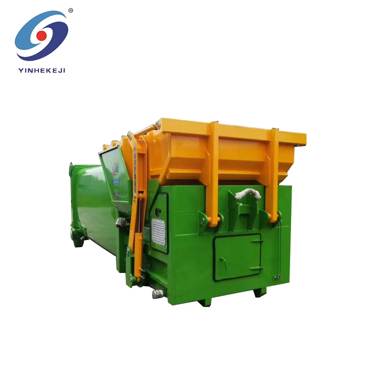 
Horizontal Fixed Garbage Compression Equipment Paper Machine Waste Management Trash Compactor 