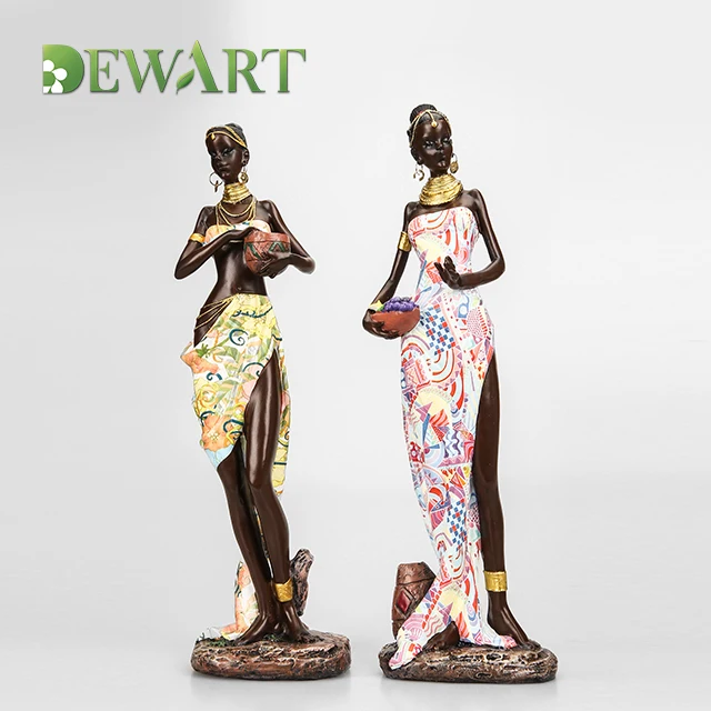 Статуи Африканской девушки из смолы, поделки, скульптура черной женщины, фигурки африканских леди, сувениры из полирезины, Африканский домашний декор