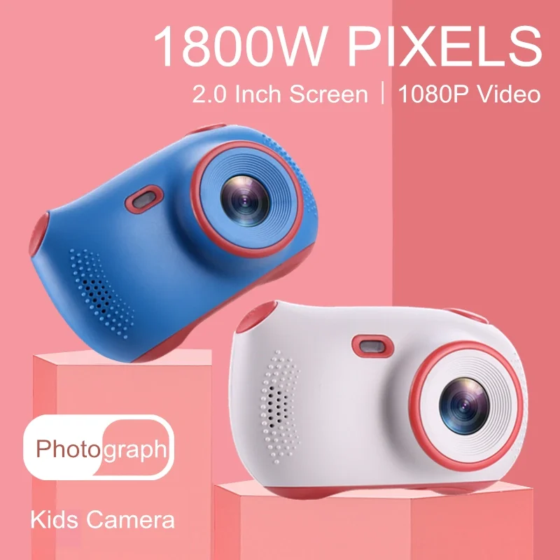 2 Inch Kids Camera Cartoon Camera Toys Gifts for Children Mini HD Screen 1080P Video Camera Digital for Girls and Boys