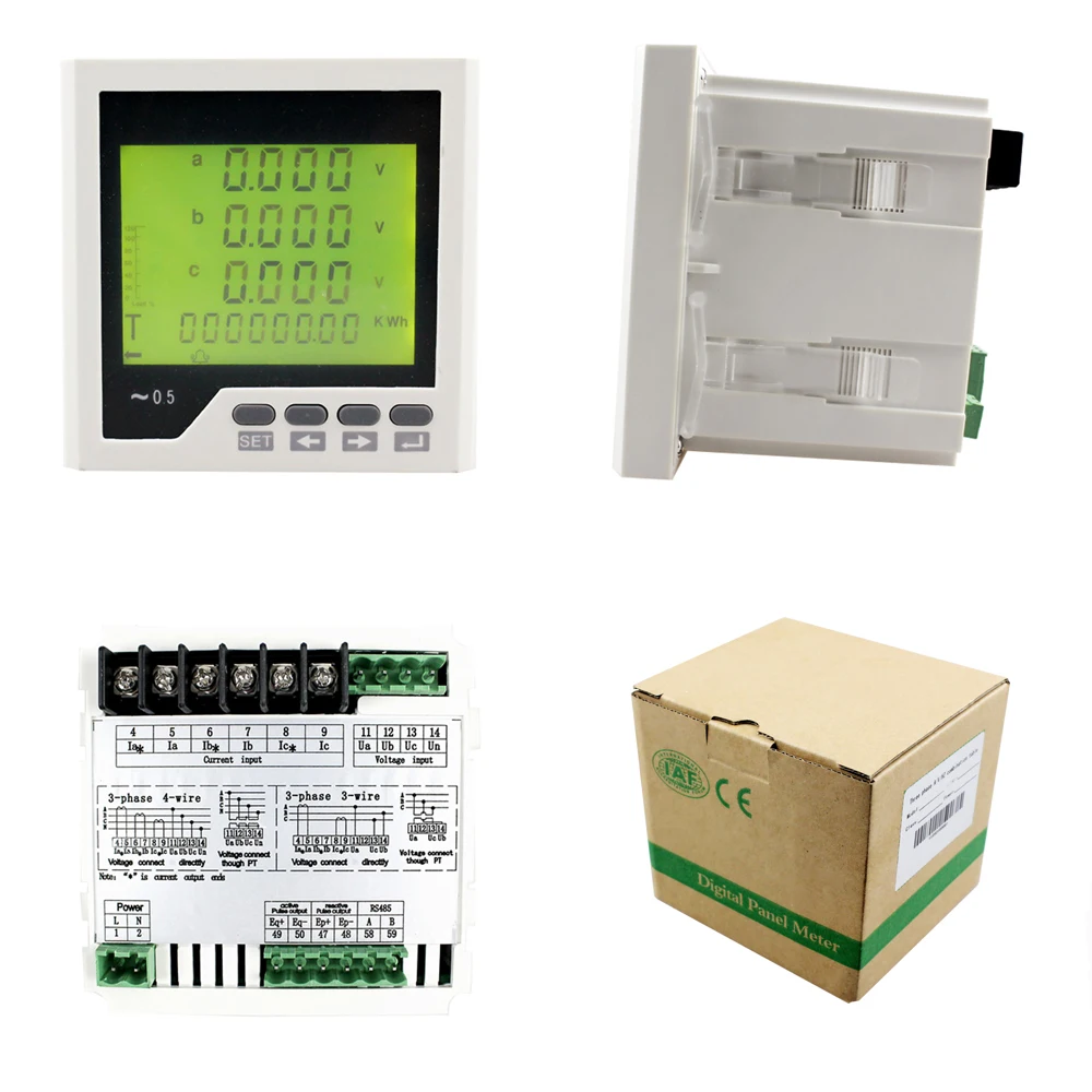 3D3Y panel size 96*96 3 phase ac digital electrical panel meter
