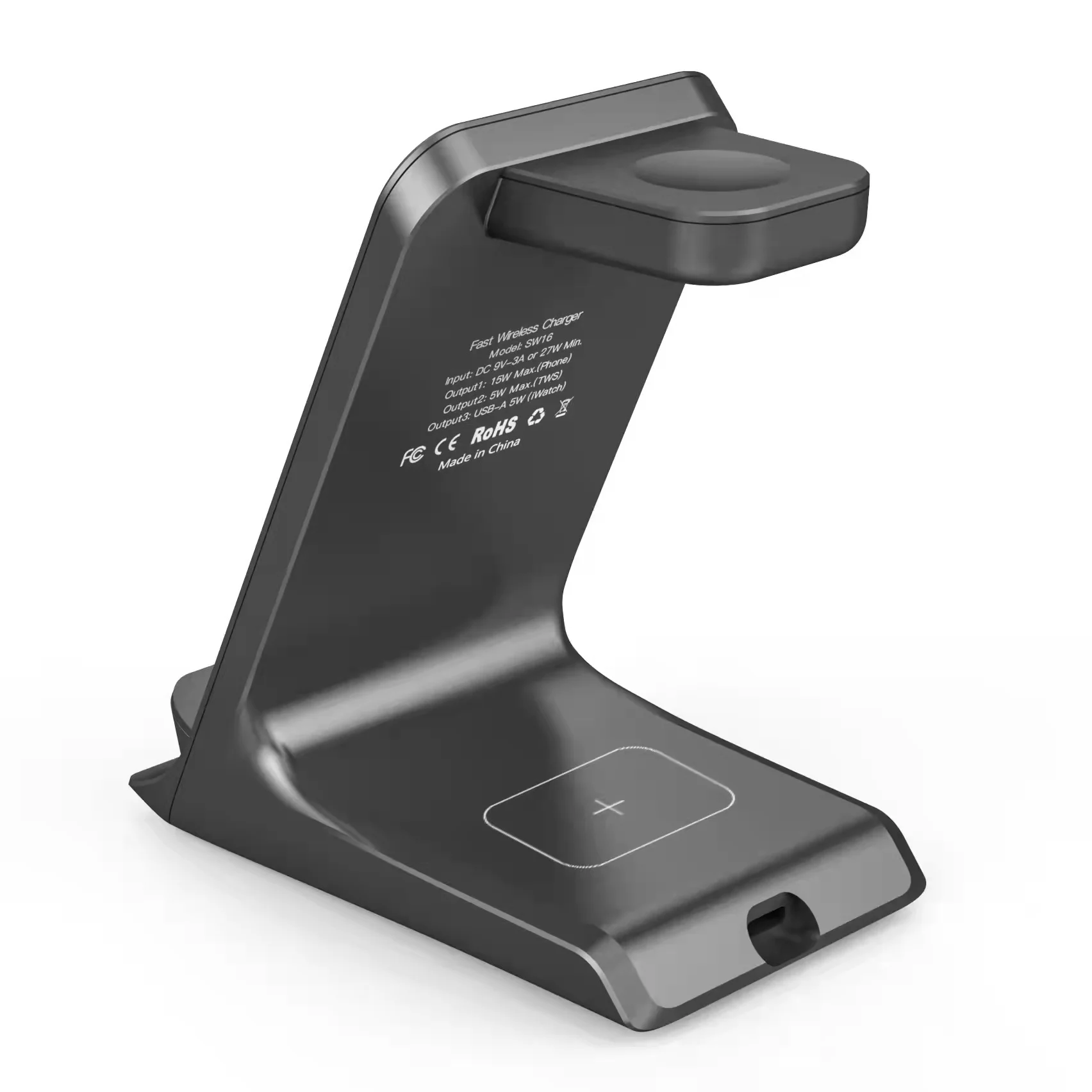 New Version Wireless Charger Stand 3 in 1 15W Wireless Charger for Mobile Phone 2.5W charger for watch 2W charging pad